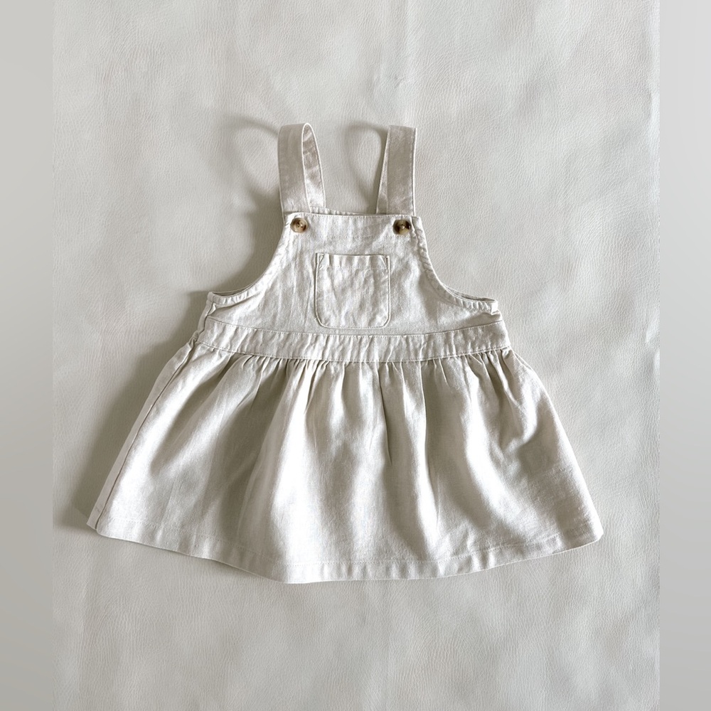 Old Navy Linen Pinafore 12/18 EUC